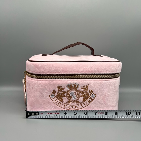 Juicy couture pink velour cosmetic bag - Picture 6 of 10
